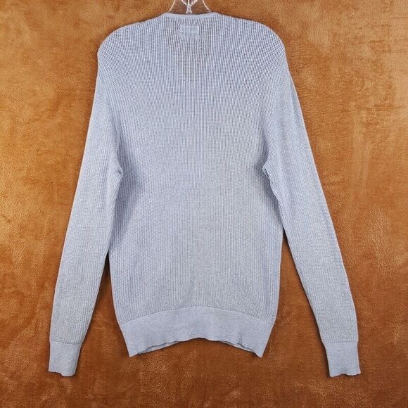 ALL SAINTS Womens Sweater Medium Gray Zip Up Cardigan Pocket Loose Knit STAFFORD - Picture 7 of 8